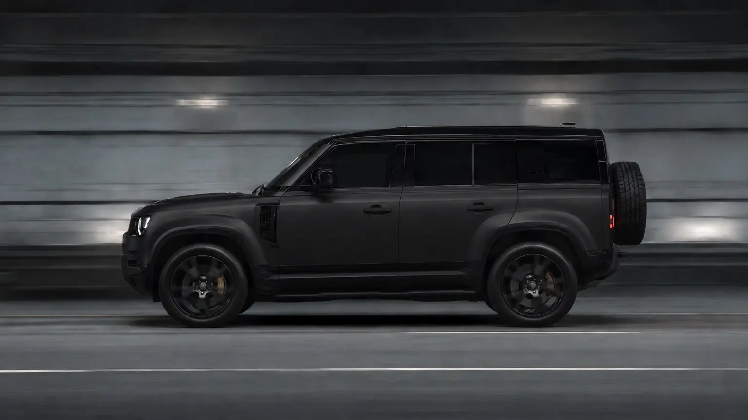 Defender in Brushed Black color-change protection film